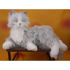 Joy for All A7594 Interactive Companion Cat Pet - Silver with White Mitts Works